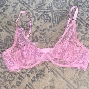 Lace pink bra